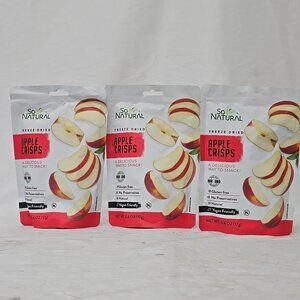 So Natural Freeze Dried Fruit Apple Crisps Gluten-Free Natural PACK OF 3
